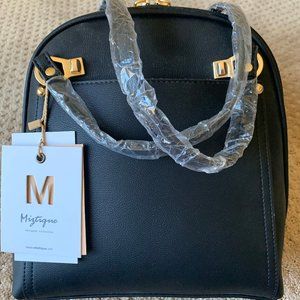 Faux Leather Convertible Backpack